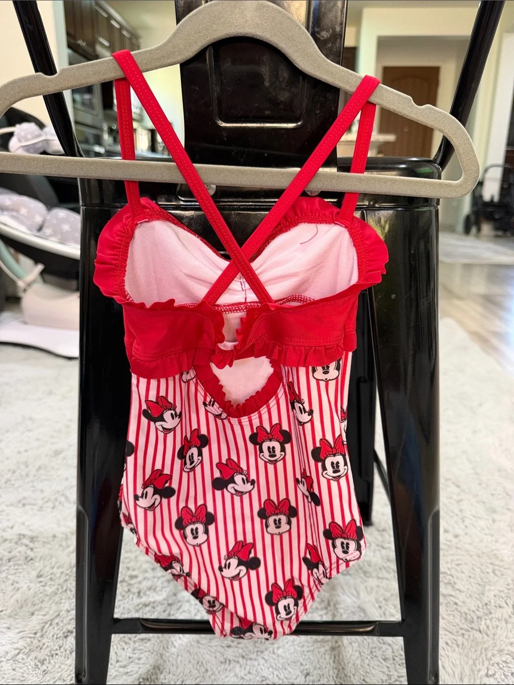 Disney Kids Red Minnie Mouse One-Piece Swimsuit
